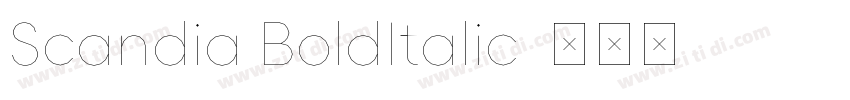 Scandia BoldItalic字体转换